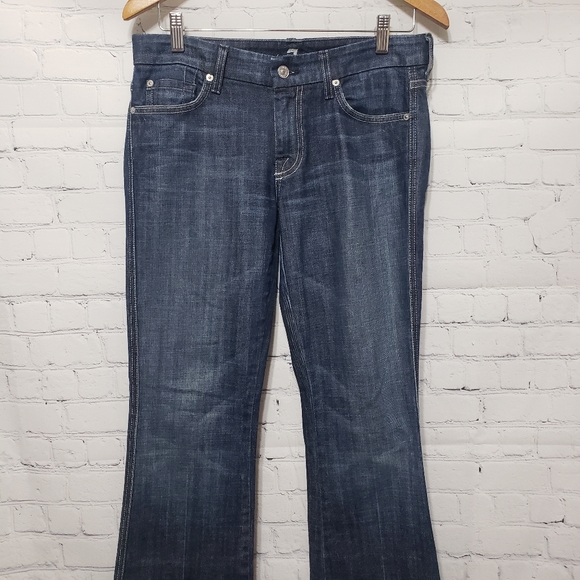 7FAM Sz 28 Vintage "A" Pocket Boot Cut Jeans - Picture 4 of 16